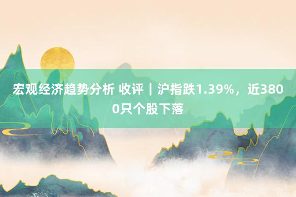 宏观经济趋势分析 收评｜沪指跌1.39%，近3800只个股下落