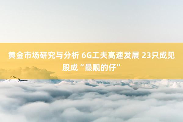 黄金市场研究与分析 6G工夫高速发展 23只成见股成“最靓的仔”