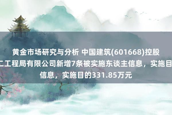 黄金市场研究与分析 中国建筑(601668)控股的中国建筑第二工程局有限公司新增7条被实施东谈主信息，实施目的331.85万元