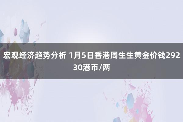 宏观经济趋势分析 1月5日香港周生生黄金价钱29230港币/两