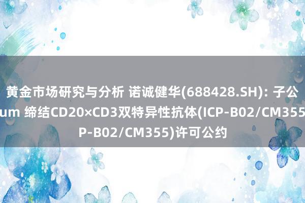 黄金市场研究与分析 诺诚健华(688428.SH): 子公司与Prolium 缔结CD20×CD3双特异性抗体(ICP-B02/CM355)许可公约