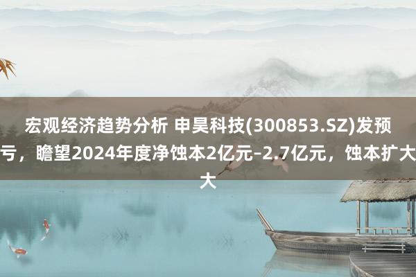 宏观经济趋势分析 申昊科技(300853.SZ)发预亏，瞻望2024年度净蚀本2亿元–2.7亿元，蚀本扩大