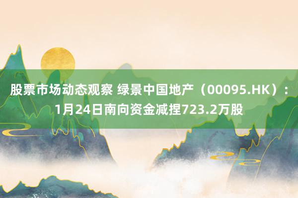 股票市场动态观察 绿景中国地产（00095.HK）：1月24日南向资金减捏723.2万股