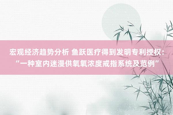 宏观经济趋势分析 鱼跃医疗得到发明专利授权：“一种室内迷漫供氧氧浓度戒指系统及范例”