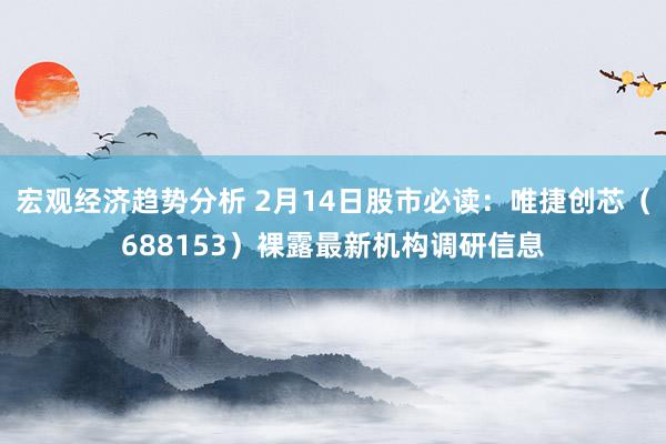 宏观经济趋势分析 2月14日股市必读：唯捷创芯（688153）裸露最新机构调研信息