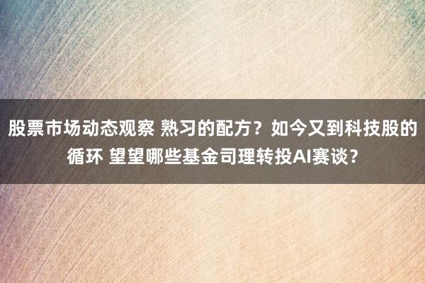 股票市场动态观察 熟习的配方？如今又到科技股的循环 望望哪些基金司理转投AI赛谈？