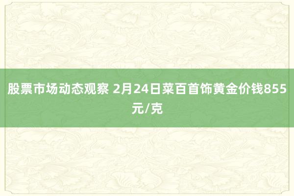 股票市场动态观察 2月24日菜百首饰黄金价钱855元/克