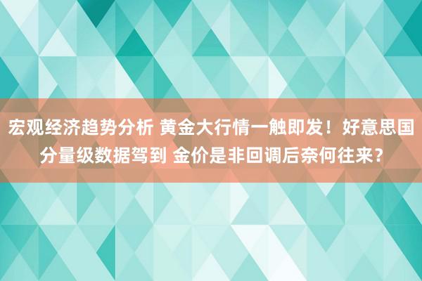 宏观经济趋势分析 黄金大行情一触即发！好意思国分量级数据驾到 金价是非回调后奈何往来？