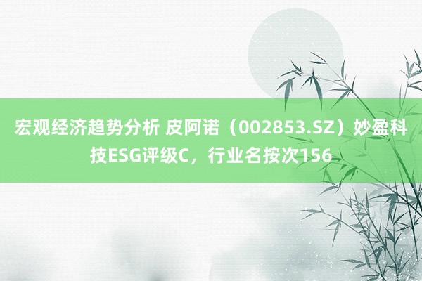 宏观经济趋势分析 皮阿诺（002853.SZ）妙盈科技ESG评级C，行业名按次156