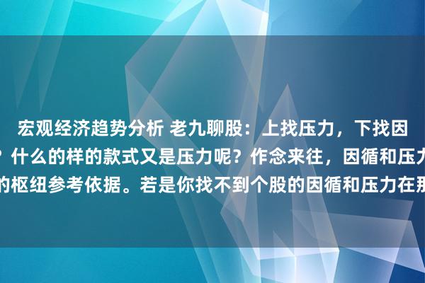 宏观经济趋势分析 老九聊股：上找压力，下找因循。什么款式才是因循？什么的样的款式又是压力呢？作念来往，因循和压力是咱们主理上下点的枢纽参考依据。若是你找不到个股的因循和压力在那儿，其实很浮浅，今天这期试验，我会从几...