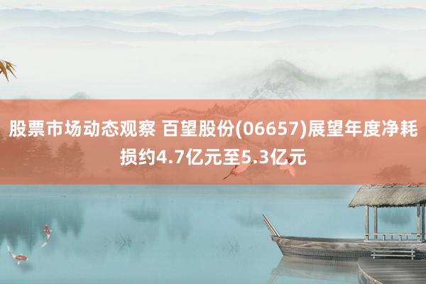 股票市场动态观察 百望股份(06657)展望年度净耗损约4.7亿元至5.3亿元